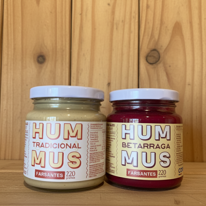 hummus Hummus de betarraga y original