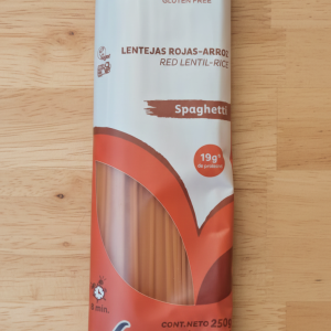 spaghetti lentejas rojas